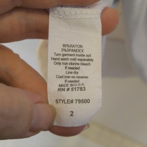 Maurices White Top with Frayed Black Lace Stripes - Picture 5 of 5